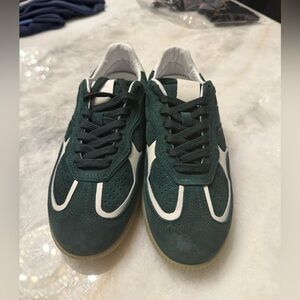 ALOHAS Dark Green and White womens Sneakers